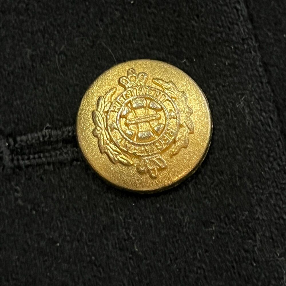 Vintage 90s Pendleton Wool Blazer Gold Buttons USA Made Womens 14 Black - Picture 2 of 8